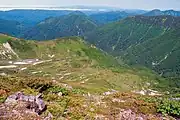 山頂付近から見た北カール