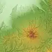 斜里火山の地形図