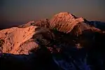 塩見岳の夕景