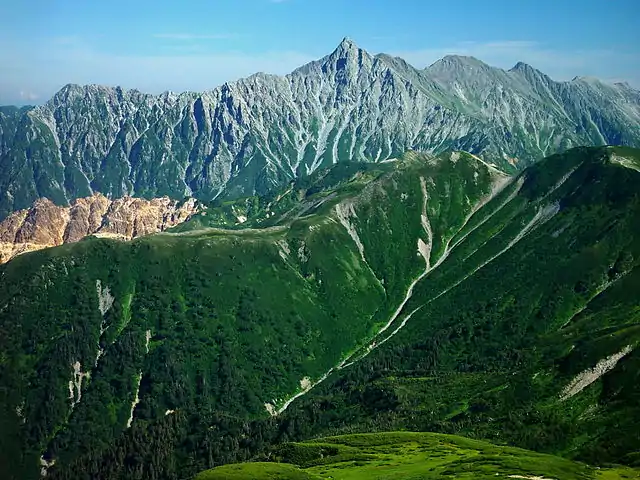 三俣蓮華岳より北鎌尾根と槍ヶ岳