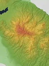 横津岳の地形図