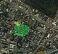 消滅寸前の百舌鳥大塚山古墳(緑色部、1985年)国土交通省 国土地理院 地図・空中写真閲覧サービスの空中写真を基に作成