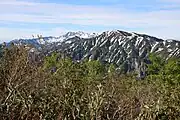 大門山山頂からの大笠山と白山