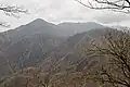檜洞丸より蛭ヶ岳周辺の山々（左側が蛭ヶ岳・2011年5月）