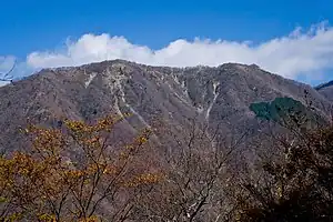 栗ノ木洞より望む小丸