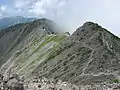 間ノ岳から中白根山にかけての稜線