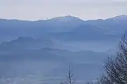 経ヶ岳八合目から望む塩見岳