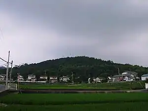 北東より望む兎子山全景