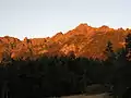 夕焼けに染まる横岳（2007年9月）