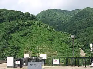 大佛湖から見た大佛寺山