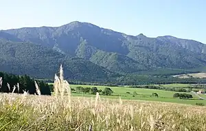 鬼首温泉より源流のひとつ、禿岳を望む