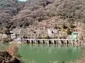 天ヶ瀬ダム湖への放水口(揚水時の取水口も兼ねている)