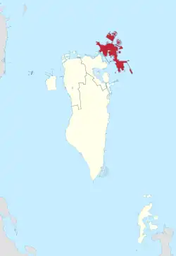 ムハッラク県の位置