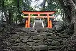 上宮鳥居。（2022年（令和4年）3月）