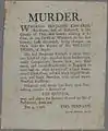 殺人事件に関するポスター（1796年）