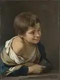 『窓枠にもたれる農民の少年』1670年-1680年 ロンドン・ナショナル・ギャラリー所蔵