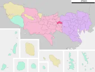 武蔵野市位置図