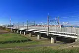 ボックスガーダー橋。左岸下流側より望む。
