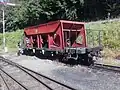 国鉄タトラ電気鉄道から入線した保線用ホッパー貨車（車番なし）