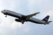エアバスA321-200（USエアウェイズ復刻塗装）