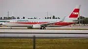 ボーイング737-800（トランス・ワールド航空復刻塗装）