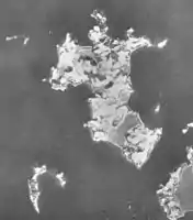 1948年アメリカ軍撮影。塩田とハゲ山がわかる。