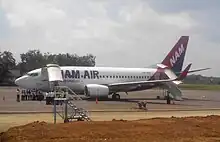 NAM Air Boeing 737-500 at Silampari Airport, Lubuklinggau
