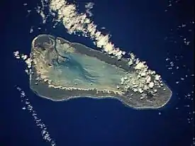 NASAが撮影したアルダブラ環礁の航空写真