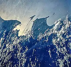 ブルネイ湾Brunei Bay - 宇宙から撮影したブルネイ湾