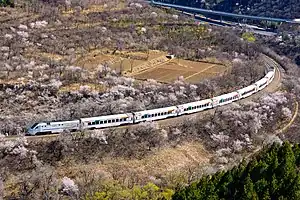 走行中の和諧長城号