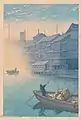 川瀬巴水『大阪 道頓堀の朝』(1933年・昭和8年)