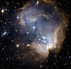 ハッブル宇宙望遠鏡によるNGC 602の画像Credit: HST/NASA/ESA