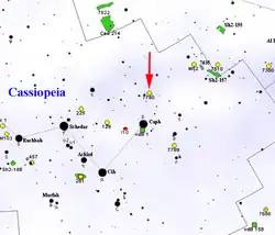 NGC 7790の位置を示した星図