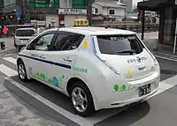 熊本市の電気自動車、日産・リーフ