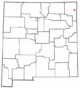 Location of Clayton, New Mexico