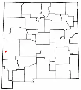 Location of Reserve, New Mexico