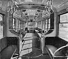 車内(1011AB、北九州線、1954年撮影)