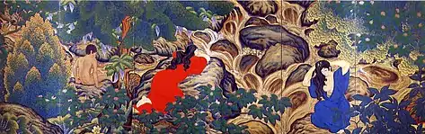 野長瀬晩花《初夏の流》大正7年、第1回国画創作協会、京都市美術館蔵