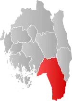 ハルデンの位置の位置図