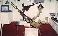 ZPU-1の対空砲架に搭載されたNSV