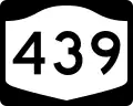 Three-digit state route shield, New York