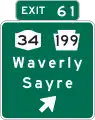 Interchange exit direction, New York State