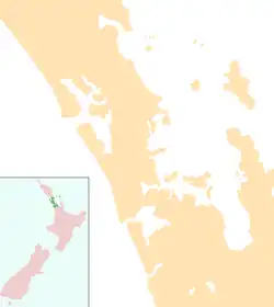 コルビル海峡の位置(オークランド内)