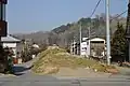 茂木駅終端部から延びていた築堤（2004年2月）
