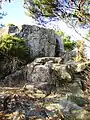 長峰山頂の天狗岩(2008年11月)