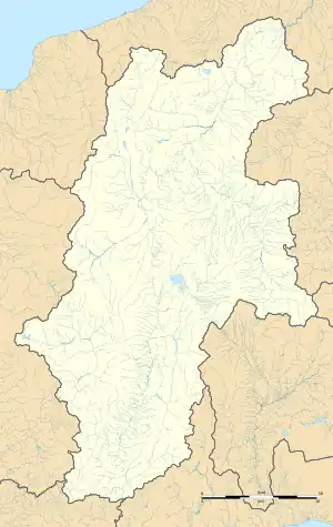 狭岩峡の位置(長野県内)