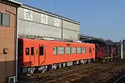 長良川鉄道の関駅構内にある車庫
