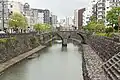 増水時でも眼鏡橋周辺の流れは穏やかになる