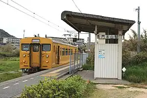 本山支線の長門本山駅(2021年4月)