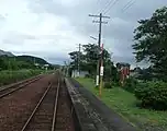 ホーム（2009年7月、長門市方面を眺める）